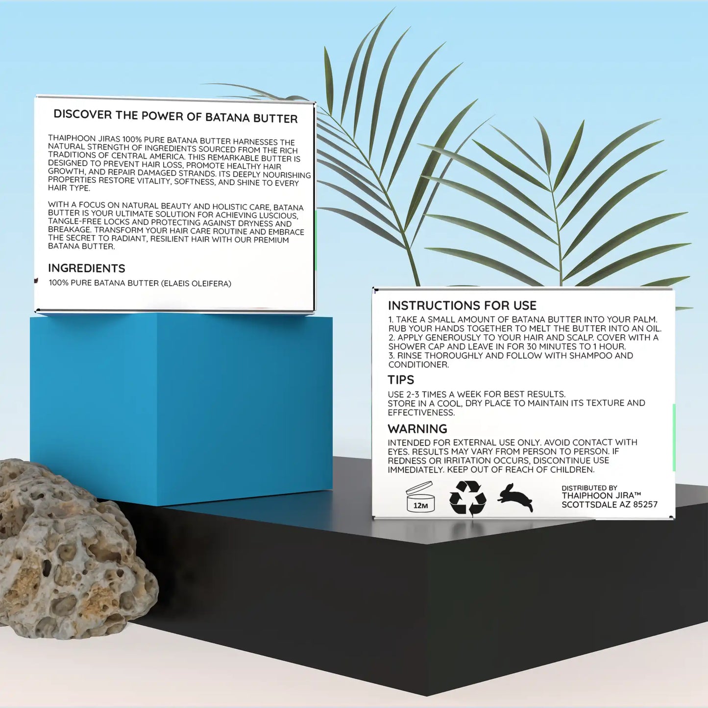 batana oil for hair growth box showing how to use