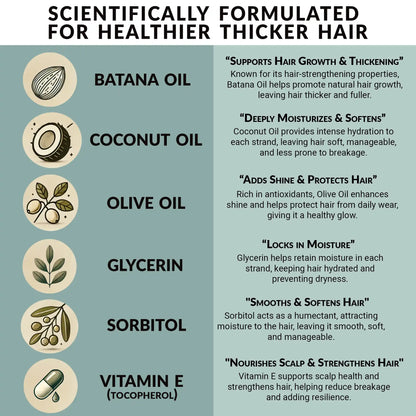 infographic showing batana oil shampoo benefits